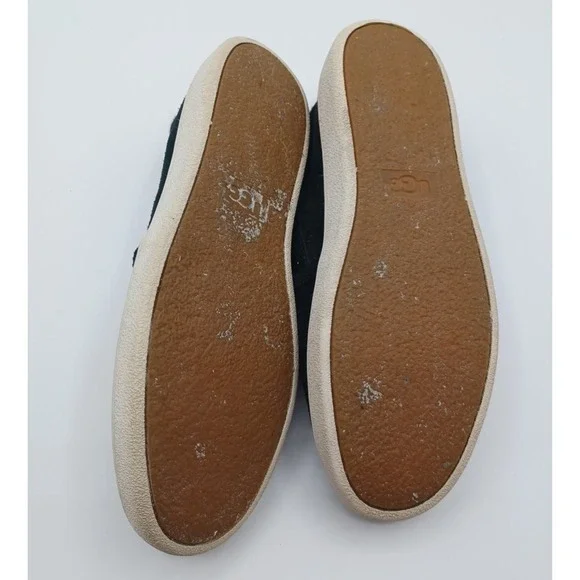 UGG Women's Australia Black Suede Slip On Sneaker size 7.5 - Picture 7 of 9